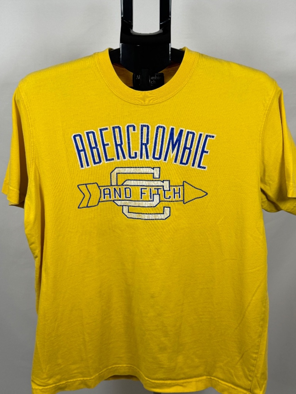 Vintage Y2K Abercrombie & Fitch Muscle L Yellow Graphic Tee 100% Cotton